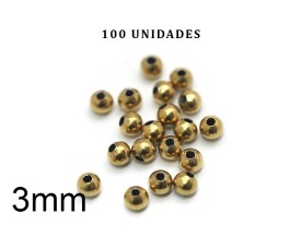 Bolitas Doradas de Acero 3mm